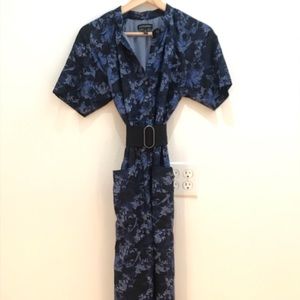 Blue Floral Banana Republic Dress